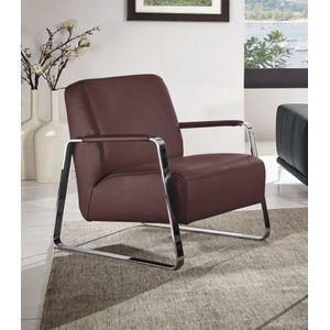 W.SCHILLIG Cocktailsessel »quadroo Designsessel, Loungesessel«, mit bezogenen Armlehnen, Gestell in Chrom glänzend