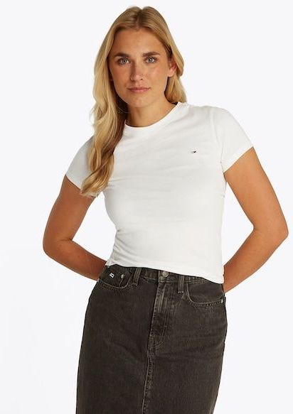 Tommy Jeans T-Shirt »TJW SLIM C-NECK TEE«, mit Logo-Stickerei