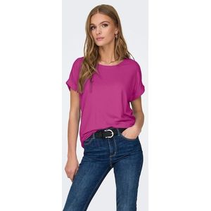 ONLY T-Shirt »ONLMOSTER S/S O-NECK TOP NOOS JRS«, mit Aufschlag am Arm