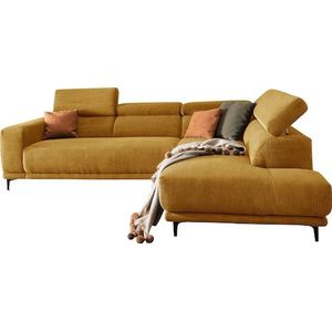 alina Ecksofa »Hikari«, wahlweise mit Sitzvorzug, in modernem Cordstoff, Breite 276 cm