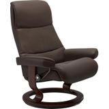 Stressless® Relaxsessel »View«, (Set, Relaxsessel mit Hocker), mit Classic Base, Größe S,Gestell Braun