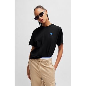 HUGO Blue T-Shirt »Vintage Tee«, mit Logo-Badge