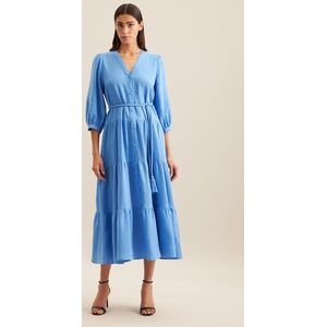 seidensticker Sommerkleid »Schwarze Rose«, 7/8-Arm V-Neck Uni