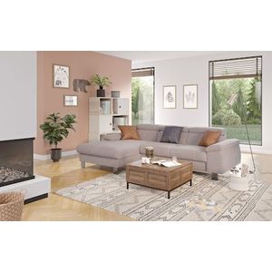COTTA Ecksofa Komaris, Ecksofa, wahlweise mit RGB-LED-Beleuchtung und Bettfunktion/Bettkasten
