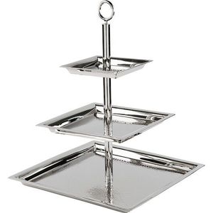 Fink Etagere »NAGANO, mit feiner Hammerschlagstruktur«, (1 tlg.), mit 3 Etagen, quadratisch