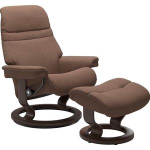 Stressless® Relaxsessel »Sunrise«, (Set, Relaxsessel mit Hocker), mit Classic Base, Größe M, Gestell Wenge