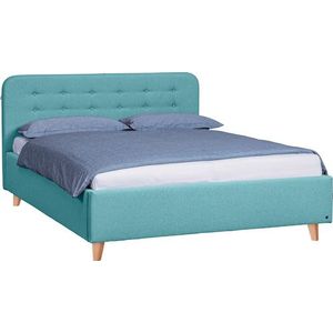TOM TAILOR HOME Polsterbett »NORDIC BED«, mit Knopfheftung im Kopfteil, Füße Buche natur