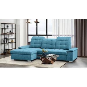 WERK2 Ecksofa Carmen, Sofa, Eckcouch mit Schlaffunktion, Bettkasten und Sitztiefenverstellung