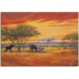 Artland Wandbild »Elefanten«, Elefanten Bilder, (1 St.), als Alubild, Outdoorbild, Leinwandbild, Poster, Wandaufkleber