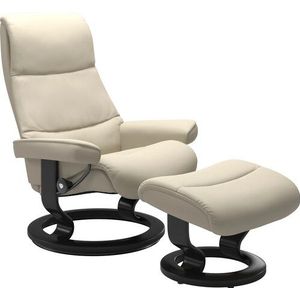 Stressless® Relaxsessel »View«, (Set, Relaxsessel mit Hocker), mit Classic Base, Größe M,Gestell Schwarz