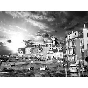 Papermoon Fototapete »Venedig Schwarz & Weiß«