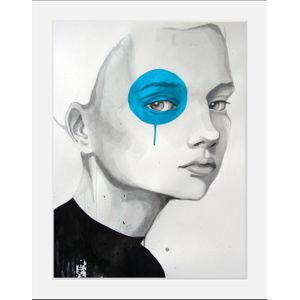 queence Bild »Gesicht mit Farbklecks«, Historische Persönlichkeiten-Frau-Bilder von Frauen-Portrait, HD Premium Poster-Druck inkl. Holzrahmen