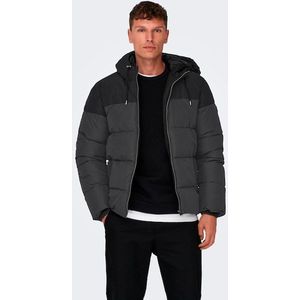 ONLY & SONS Steppjacke »ONSMARLON LIFE HOOD PUFFER JACKET OTW VD«, mit Kapuze
