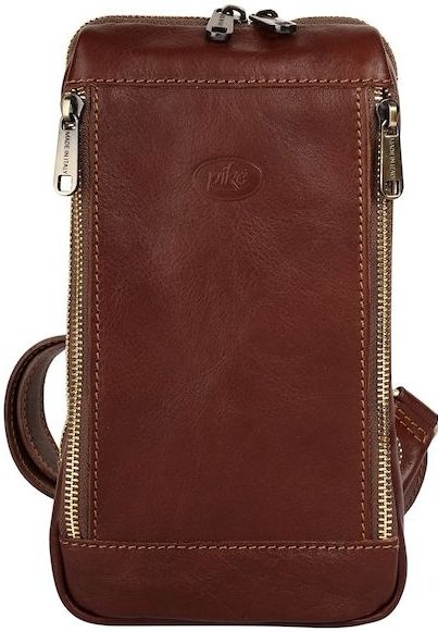 Piké Umhängetasche, echt Leder, Made in Italy