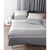 Janine Bettwäsche »Warnemünde«, (2 tlg.), in Mako Satin Qualität, 100% Baumwolle, Bett- und Kopfkissenbezug mit Reißverschluss, kühlende Sommerbettwäsche, ganzjährig einsetzbar