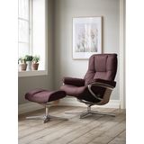 Stressless® Relaxsessel »Mayfair«, (Set, Relaxsessel mit Hocker), mit Hocker, mit Cross Base, Größe S, M & L, Holzakzent Eiche