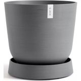 ECOPOTS Topfuntersetzer »mit Rollen Oslo 55 Grau«, für innen und außen: frostsicher, bruchsicher und lichtbeständig