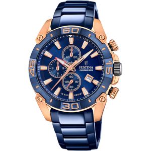 Festina Chronograph »Special Edition«, (Set, 3 tlg., mit Wechselband und Bandwechsler), Quarzuhr, Armbanduhr, Herrenuhr, Edelstahlarmband, Datum,Stoppfunktion