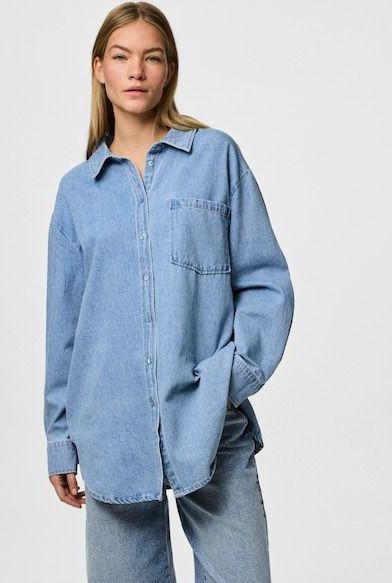 pieces Jeansbluse »PCMAISIE LS DENIM SHIRT NOOS BC«