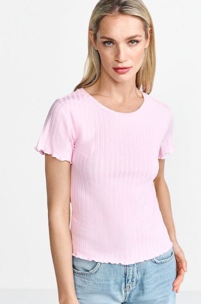 RICHROYAL Kurzarmshirt, Mit gewelltem Saum an Rumpf und Ärmeln