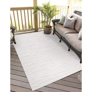 Carpet City Teppich »In-& Outdoorteppich Santorini 450, 3D-Effekt, Gestreift«, rechteckig, 5 mm Höhe, Wetterfest & UV-beständig für Terrasse, Balkon, Küche, Flur