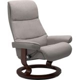 Stressless® Relaxsessel »View«, (Set, Relaxsessel mit Hocker), mit Classic Base, Größe S,Gestell Braun