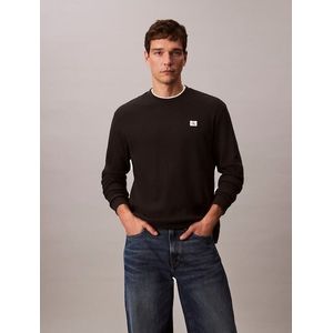 Calvin Klein Jeans Langarmshirt »LS WAFFLE BADGE CREWNK TEE«, Mit Rundhalsausschnitt