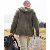 John Devin Kapuzenstrickjacke, in weichem Teddyfleece