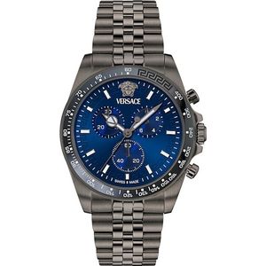 Versace Chronograph »GRECA CHRONO WAVE«, Quarzuhr, Armbanduhr, Herrenuhr, Swiss Made, Edelstahlarmband, analog