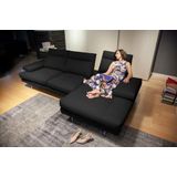CALIA ITALIA Ecksofa »Toby Wing, L-Form, Designsofa mit sensationellem Sitzkomfort«, inklusive Sitztiefenverstellung, Füße in chrom glänzend