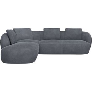 FLEXLUX Ecksofa »Torino, rund, L-Form, Sofa-Ecke mit Ottomane«, Modernes, organisches Sofa-Design, Kaltschaum, Wellenunterfederung
