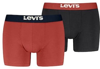 Levi's® Slip »LEVIS MEN SOLID BASIC BOXER BRIEF ORGANIC CO 2P«, (2er-Pack), mit Logobund