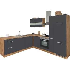 KOCHSTATION Winkelküche »KS-Luhe«, Stellbreite 240x270 cm, wahlweise mit oder ohne E-Geräten, MDF-Fronten