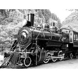 Papermoon Fototapete »Dampflokomotive Schwarz & Weiß«