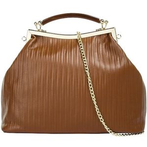 Cluty Henkeltasche, echt Leder, Made in Italy