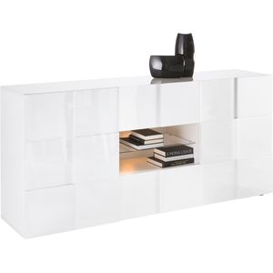 INOSIGN Sideboard »Dama Breite 181, Kommode 2 Türen u. 2 Schubkästen, Anrichte«, Front in 3D-Optik, viel Stauraum, verschiedene Farben
