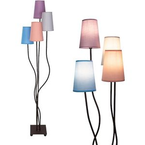 näve Stehlampe »BOHO«, 4 flammig, Leuchtmittel E14  ohne Leuchtmittel, Inkl. Fußschalter