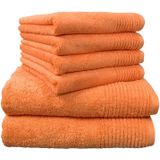 Dyckhoff Handtuch Set »Brillant«, Set, 6 tlg., Walkfrottee, mit Streifenbordüre;4 Handtücher (50x100cm), 2 Duschtücher (70x140cm)
