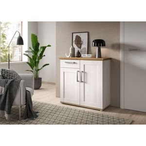 Home affaire Kommode »COSENZA, TOPSELLER!, Breite 95 cm, 2 Türen, 1 Schubkasten«, in Landhausoptik, Anrichte, Schrank, Sideboard