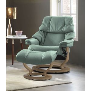 Stressless® Relaxsessel »Reno«, (Set, Relaxsessel mit Hocker), mit Hocker, mit Classic Base, Größe S, M & L, Gestell Eiche
