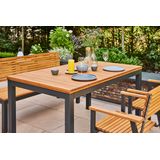 Siena Garden Gartentisch »»Bozen« BxTxH:100x160x76 cm«, Aluminium mit Robinienholz aus 100% FSC Holz