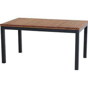 Siena Garden Gartentisch »»Bozen« BxTxH:100x160x76 cm«, Aluminium mit Robinienholz aus 100% FSC Holz
