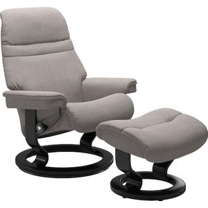 Stressless® Relaxsessel »Sunrise«, (Set, Relaxsessel mit Hocker), mit Classic Base, Größe M, Gestell Schwarz