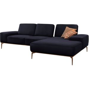 W.SCHILLIG Ecksofa »run, Designsofa mit tollem Sitzkomfort, bequem, L-Form«, mit Holzsockel, Füße in Bronze pulverbeschichtet, Breite 279 cm