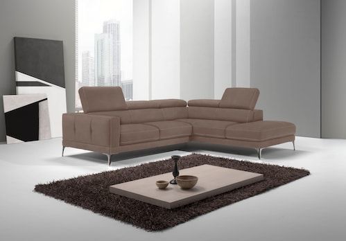 Egoitaliano Ecksofa »Claudie, Designsofa mit extrakomfortablem Sitzkomfort«, Inkl. Kopfteilverstellung, L-Form