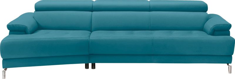 Egoitaliano Ecksofa »Soul, extravagantes Designsofa, Megasofa, super bequem, tolle Details«, mit Trapez-Abschlußelement, inkl verstellbarer Kopfteile