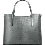 Cluty Henkeltasche, echt Leder, Made in Italy