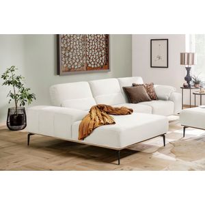 W.SCHILLIG Ecksofa »run, Designsofa mit tollem Sitzkomfort, bequem, L-Form«, mit Holzsockel, Füße in Schwarz pulverbeschichtet, Breite 299 cm