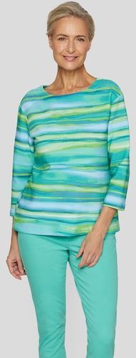 Rabe 3/4-Arm-Shirt, im Streifen-Aquarell-Look
