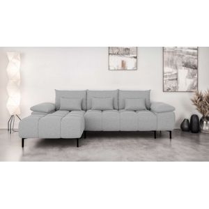 INOSIGN Ecksofa »DROMARA Schlafsofa mit Bettkasten, Maße: B/T/H 277/141/91 cm«, L-Form mit Recamiere rechts/links bestellbar, Wellenunterfederung